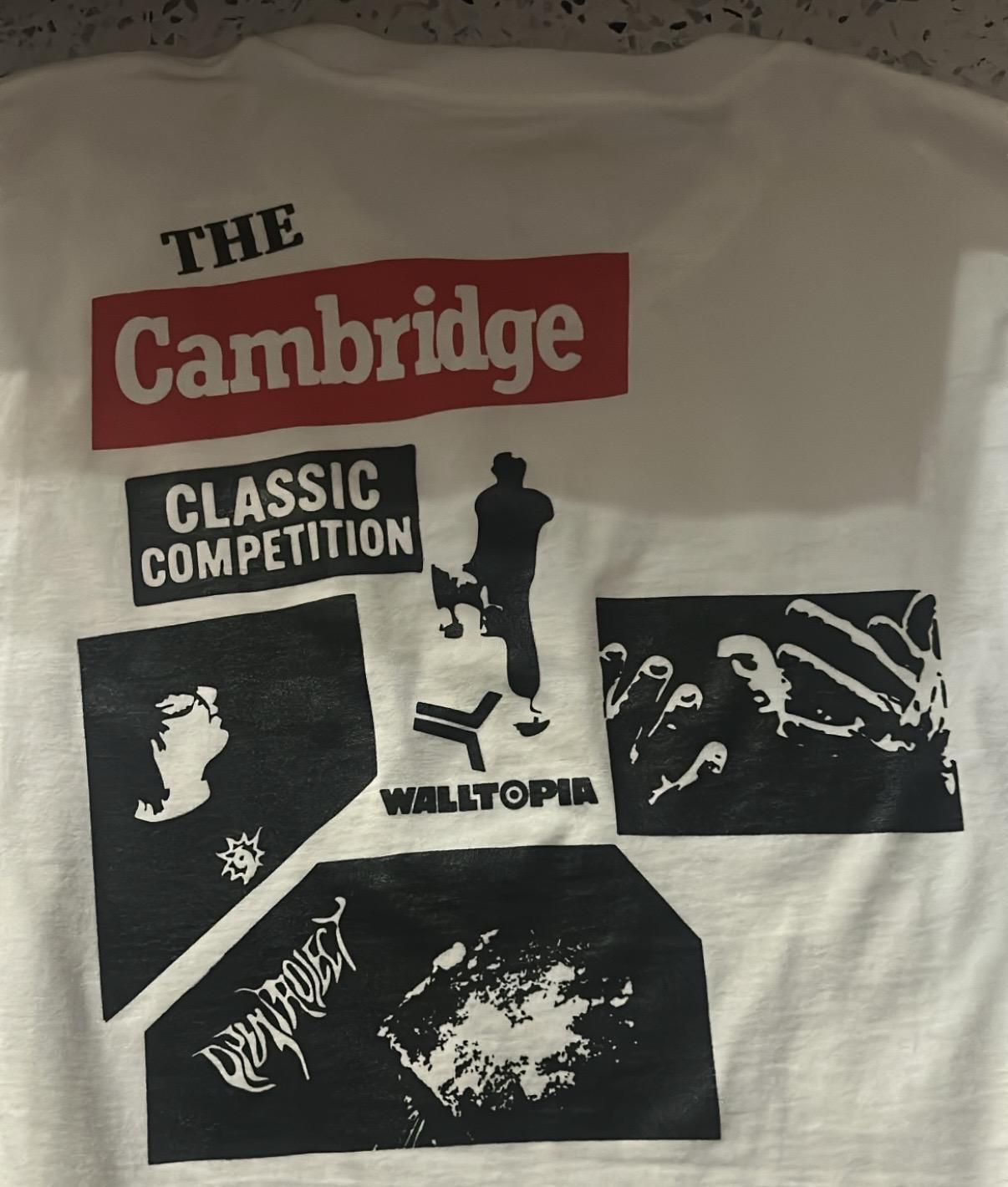 Central Rock Cambridge x Open Project: Cambridge Classic Competition tee. 2-color collage graphic with bitmapped climbing photos, print and sales facilitation